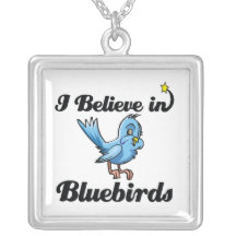i believe in bluebirds personalized necklace