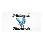 i believe in bluebirds photo card template