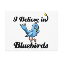 i believe in bluebirds postcard