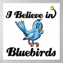 i believe in bluebirds posters