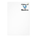 i believe in bluebirds stationery paper