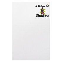 i believe in boxers customized stationery