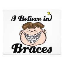 i believe in braces personalized announcements