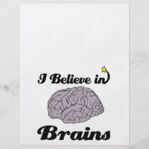 i believe in brains flyer design