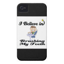 i believe in brushing my teeth boy iPhone 4 Case-Mate cases