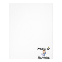 i believe in brushing my teeth boy letterhead design