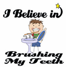 i believe in brushing my teeth boy photo cutouts