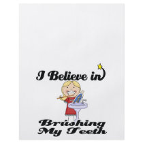 i believe in brushing my teeth girl personalized flyer