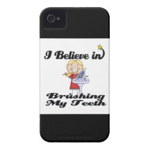 i believe in brushing my teeth girl iPhone 4 case