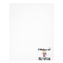 i believe in brushing my teeth girl custom letterhead
