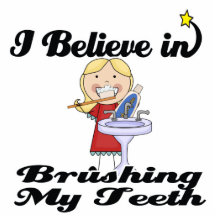 i believe in brushing my teeth girl photo sculpture