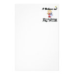 i believe in brushing my teeth girl custom stationery