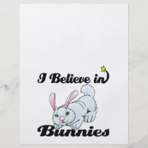 i believe in bunnies personalized flyer