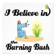 i believe in burning bush personalized invitation