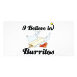 i believe in burritos photo cards