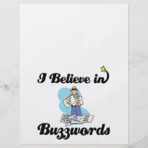 i believe in buzzwords custom flyer