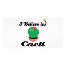 i believe in cacti photo card template