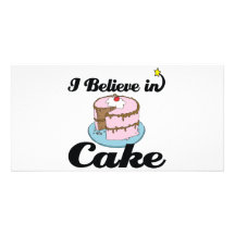i believe in cake photo greeting card