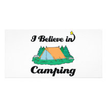 i believe in camping photo greeting card