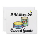 i believe in canned goods invitations