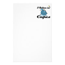 i believe in capes stationery