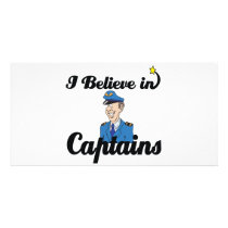 i believe in captains custom photo card