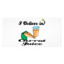 i believe in carrot juice personalized photo card