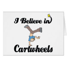 i believe in cartwheels greeting cards
