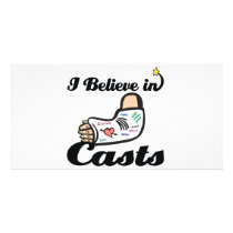 i believe in casts customized photo card