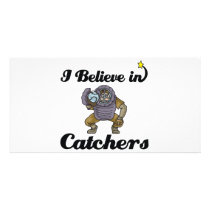 i believe in catchers customized photo card