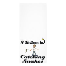 i believe in catching snakes personalized rack card
