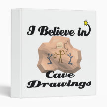 i believe in cave drawings 3 ring binder