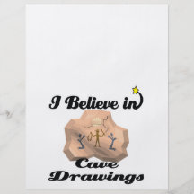 i believe in cave drawings custom flyer