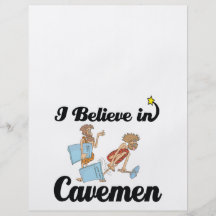 i believe in cavemen custom flyer
