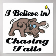 i believe in chasing tails poster