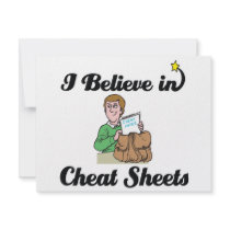 i believe in cheat sheets custom invites