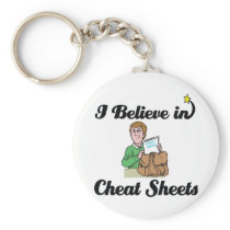 i believe in cheat sheets keychain
