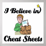 i believe in cheat sheets poster