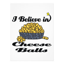 i believe in cheese balls custom invite