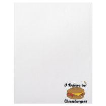 i believe in cheeseburgers custom letterhead