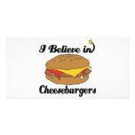 i believe in cheeseburgers photo cards