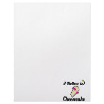 i believe in cheesecake customized letterhead