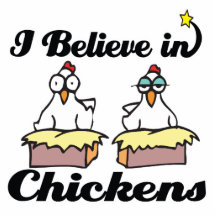 i believe in chickens acrylic cut out