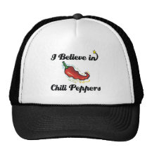 i believe in chili peppers trucker hat