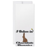i believe in chocolate bunnies rack card template