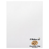 i believe in chocolate chip cookies letterhead template