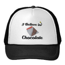 i believe in chocolate mesh hat
