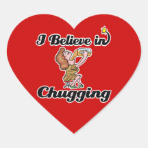 i believe in chugging sticker