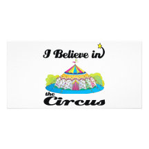 i believe in circus photo card template
