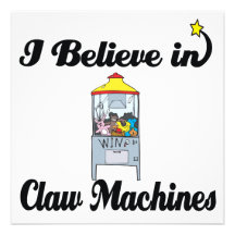 i believe in claw machines personalized invites